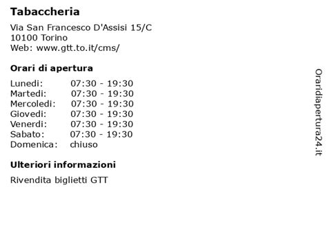 ᐅ Orari di apertura „TABACCHERIA RIVENDITA SPECIALE“.